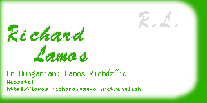 richard lamos business card